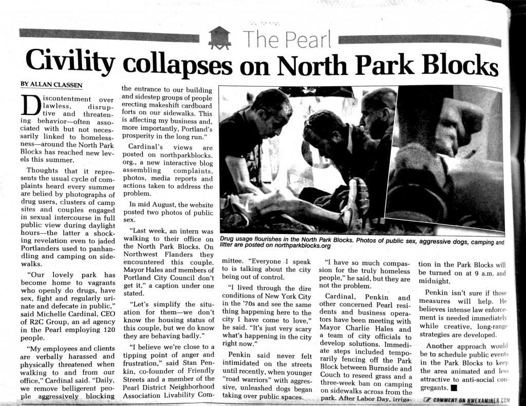 Civility collapses on North Park Blocks- Sept 2015