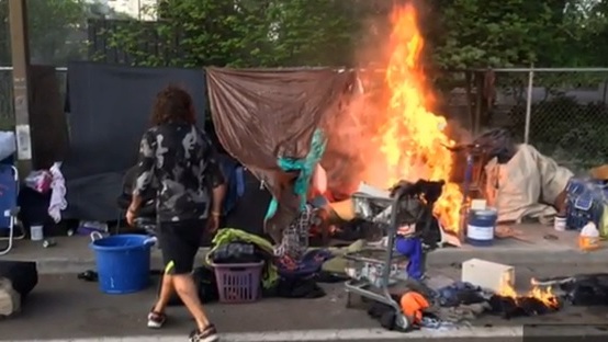 Portland firefighters called to homeless camps 79 times in two months