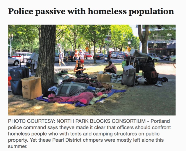 Police passive with homeless population